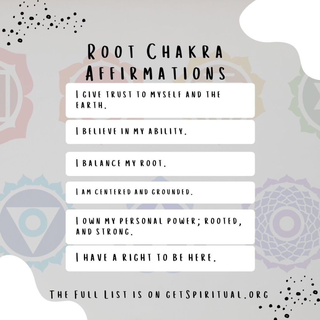 Affirmations for Root Chakra