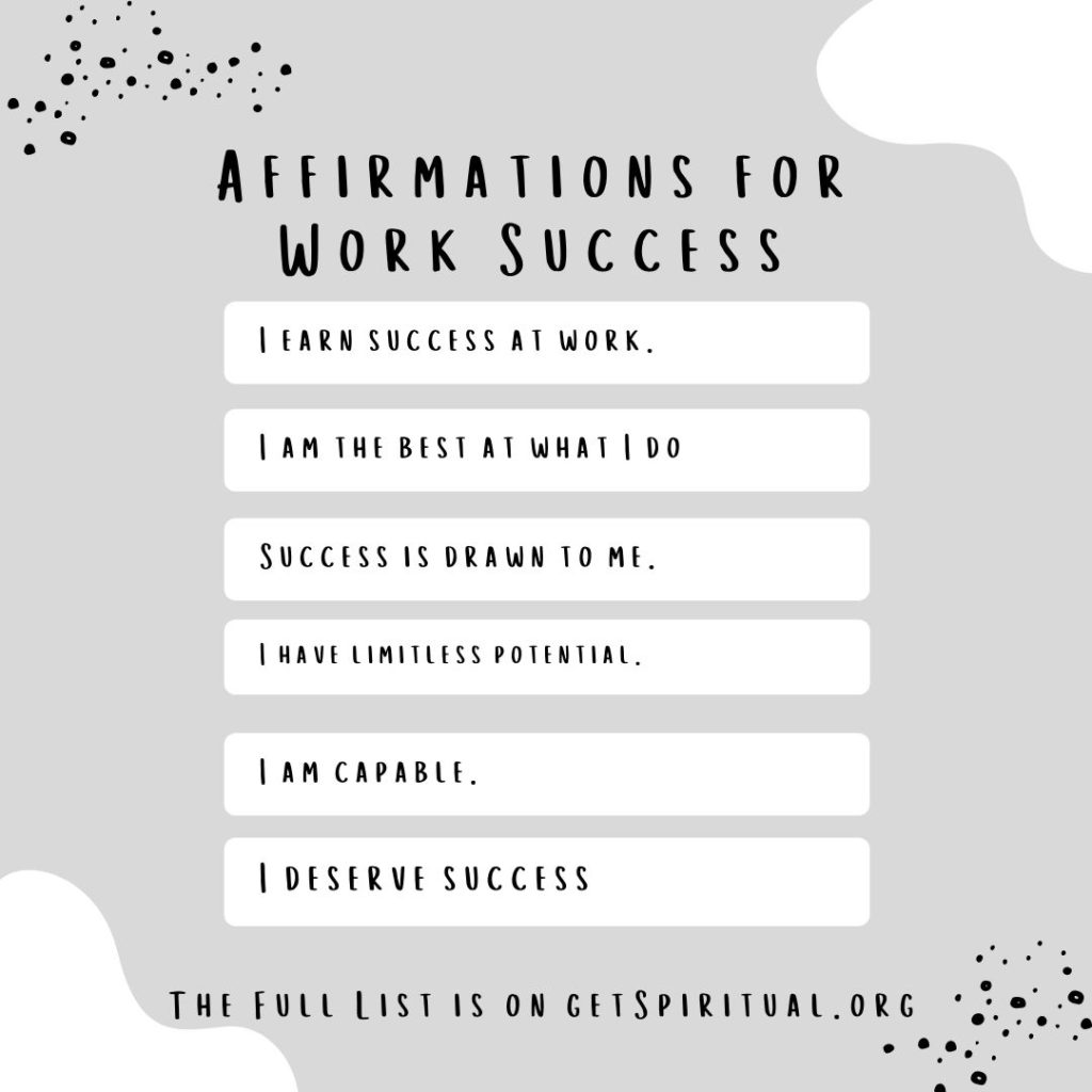 Affirmations for Work Success