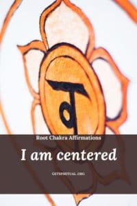 Root Chakra Affirmation Card 2